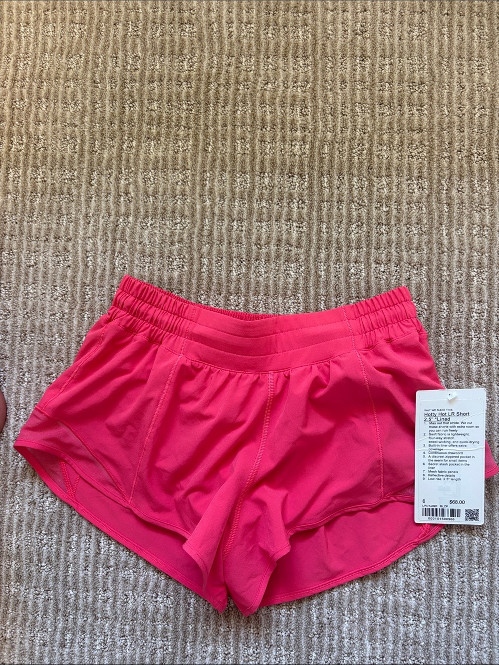 Lululemon Women’s Pink/ Coral Hotty Hot Shorts